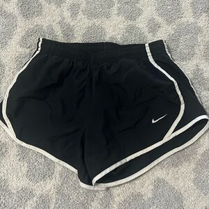 Girls black and white Nike shorts
